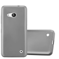 Miniatyrbild 1 av 4: Cadorabo Fodral fungerar med Nokia Lumia 550 i METALLIC GREY - Stötsäker och reptålig TPU silikonhölje - Ultra Slim