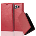 Miniatyrbild 1 av 4: Nokia Lumia 950 Fodral i APPLE RÖD från Cadorabo (INVISIBLE MAGNETIC CLOSURE Design) Fullt skyddsfodral med flipskydd