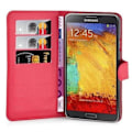 Miniatyrbild 1 av 4: Cadorabo Fodral Samsung Galaxy NOTE 3 NEO RED Fodral Fodral Fullt skydd Magnetisk Stöder Stand Card Slot