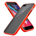 Miniatyrbild 1 av 4: Skydd för Apple iPhone 6 PLUS / 6S PLUS / 7 PLUS / 7S PLUS / 8 PLUS Fodral i Frostig Röd - Svarta Knappar Case Etui Cover Vit