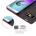 Miniatyrbild 2 av 4: Samsung Galaxy A7 2016 (6) Fodral i APPLE RÖD från Cadorabo (INVISIBLE MAGNETIC CLOSURE Design) Fodral med fullständigt skydd