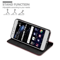 Miniatyrbild 4 av 4: Huawei P10 LITE fodral i APPLE RED från Cadorabo (INVISIBLE MAGNETIC CLOSURE Design) Helt skyddsfodral med flik