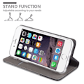 Miniatyrbild 4 av 4: Apple iPhone 6 PLUS Fodral - iPhone 6S PLUS i GRÅ SVART från Cadorabo (TYG-LÄDER DESIGN) Helt skyddsfodral med
