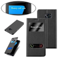 Miniatyrbild 4 av 4: Samsung Galaxy S7 EDGE Fodral i COMET BLACK från Cadorabo (Design VIEW) Helt skyddsfodral med flip flik, stativ