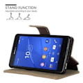 Miniatyrbild 2 av 4: Cadorabo Fodral Sony Xperia Z3 COMPACT RETRO ASPECT Magnetfodral Fodral Stöder stativ och kortplats BRUN-MATT MARRON-MAT