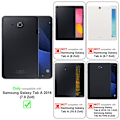 Miniatyrbild 2 av 4: Fodral för Samsung Galaxy Tab A 2016 (7.0 tum) Etui i SVART SATÄN Fodral Tablettskydd Plånbok Wallet Svart