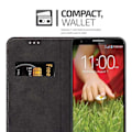 Miniatyrbild 3 av 4: Coque - CADORABO - LG G2 - Bicolor konstläder - Magnetstängning - Ställfunktion BLÅ BRUN