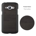 Miniatyrbild 2 av 4: Samsung Galaxy J1 2015 (5) fodral i BLACK WOODY från Cadorabo (WOODY design) Ultratunt hårdplastfodral Styvt hårt fodral med
