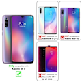 Miniatyrbild 2 av 4: Cadorabo 3x helskärmsskydd för Xiaomi Mi 9 i TRANSPARENT med SVART härdat härdat skärmskyddsglas