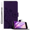 Miniatyrbild 1 av 4: Fodral för Huawei MATE 9 Fodral i DARK LILAC FLORAL Fodral Fodral Skydd Blommig plånbok Mörk lila