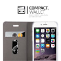 Miniatyrbild 2 av 4: Apple iPhone 6 PLUS Fodral - iPhone 6S PLUS i GRÅ SVART från Cadorabo (TYG-LÄDER DESIGN) Helt skyddsfodral med