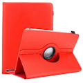 Miniatyrbild 1 av 4: Coque för Asus ZenPad 7.0 (7.0 tum) Etui i RÖD Fodral Skydd 360 grader konstläder Plånbok Wallet Röd