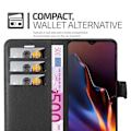 Miniatyrbild 4 av 4: Coque för OnePlus 7 - CADORABO - Svart Onyx - Syntetläder - Magnetisk stängning - Ställfunktion KOLSVART