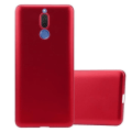 Miniatyrbild 1 av 4: Cadorabo Fodral fungerar med Huawei MATE 10 LITE i METALLIC RED - Stötsäker och reptålig TPU silikonhölje - Ultra Slim