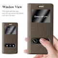 Miniatyrbild 2 av 4: Cadorabo Fodral Huawei P9 LITE BROWN STONE VIEW Fodral Fodral Fodral Magnetskydd stöder stativ och fönster