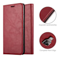 Miniatyrbild 2 av 4: HTC U ULTRA Fodral i APPLE RED från Cadorabo (INVISIBLE MAGNETIC CLOSURE Design) Helt skyddsfodral med Flip Flip
