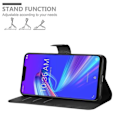 Miniatyrbild 2 av 4: Fodral - CADORABO - Asus ZenFone Max M2 - Imiterat läder - Stativfunktion - 3 kortfack Svart