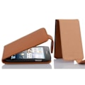 Miniatyrbild 1 av 3: Cadorabo Fodral Huawei ASCEND G525 / G520 DESIGN FLIP Style Fodral Fodral Fodral konstläder Struktur HAZEL BRUN