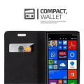Miniatyrbild 3 av 4: Cadorabo Nokia Lumia 830 Fodral MEDELBRUNT Osynlig MAGNETISK STÄNGNING Fodral Fodral Stöder stativ och kortplats
