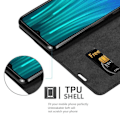 Miniatyrbild 3 av 4: Étui - CADORABO - Xiaomi RedMi NOTE 8 PRO - Syntetiskt läder Svart - Magnetstängning - Ställfunktion Svart