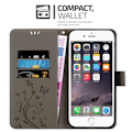 Miniatyrbild 2 av 4: Cadorabo Fodral till Apple iPhone 6 PLUS / iPhone 6S PLUS i Grå - Blommig design Grå