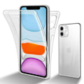 Miniatyrbild 1 av 4: Cadorabo Fodral för Apple iPhone 11 i Transparent Fodral 360° Helkroppsskydd Skärmskydd Transparent