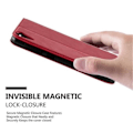 Miniatyrbild 4 av 4: HTC Desire 10 LIFESTYLE Fodral - Desire 825 i APPLE RED från Cadorabo (INVISIBLE MAGNETIC CLASP Design) Skyddsfodral