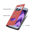Miniatyrbild 3 av 4: Samsung Galaxy A3 2017 (7) Fodral i SAFFRANSRÖTT från Cadorabo (Design VIEW) Helt skyddsfodral med flipskydd, stativ