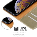 Miniatyrbild 3 av 4: Fodral till Apple iPhone XS MAX - CADORABO - Brun - Imiterat läder - Stativfunktion - Kortfack kastanj