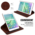 Miniatyrbild 4 av 4: Fodral för Samsung Galaxy Tab S2 - Cadorabo - Brunt - Syntetiskt läder - Inbyggd ställning - 9,7 tum kastanj