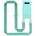 Miniatyrbild 1 av 3: Halsbandsfodral för Samsung Galaxy S10 PLUS Fodral i LIQUID TURKOS Fodral Modehalsband Moderiktigt fodral Fodral Silikon Justerbar
