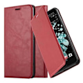 Miniatyrbild 1 av 4: HTC U ULTRA Fodral i APPLE RED från Cadorabo (INVISIBLE MAGNETIC CLOSURE Design) Helt skyddsfodral med Flip Flip