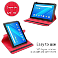 Miniatyrbild 3 av 4: Fodral för Lenovo Tab 4 10 PLUS (10.1 tum) Etui i BRUN Hölje Skydd 360 grader konstläder Plånbok Wallet kastanj