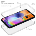 Miniatyrbild 2 av 4: Cadorabo Fodral för Samsung Galaxy A31 i Transparent Fodral 360° Helkroppsskydd Skärmskydd Transparent
