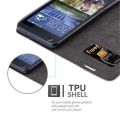 Miniatyrbild 2 av 4: HTC Desire 626G-fodral i KAFFEBRUNT från Cadorabo (design med Osynlig magnetisk stängning) Helt skyddsfodral med flipflik