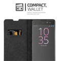 Miniatyrbild 4 av 4: Etui Cadorabo Sony Xperia XA ULTRA Svart Natt med Osynlig Magnetisk Stängning Midnattssvart