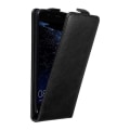 Miniatyrbild 1 av 4: Coque för Huawei P10 - CADORABO - SVART NATT - Syntetskinn - Magnetstängning - Heltäckande skydd NATTSVART