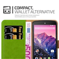 Miniatyrbild 3 av 4: LG NEXUS 5-fodral i PRE GREEN by Cadorabo (LUXURY Design) Fullt skyddsfodral med flipskydd och horisontellt stativ