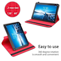 Miniatyrbild 2 av 4: Coque för Lenovo Tab E10 (10.1) Etui i BRUN Housse Case Cover Skydd 360 grader konstläder Plånbok Wallet kastanj