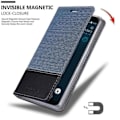 Miniatyrbild 3 av 4: HTC Desire 12 PLUS Fodral - CADORABO - Blå - Imiterat läder - Tygdesign - Magnetisk stängning Blå