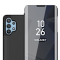 Miniatyrbild 1 av 4: Fodral till Samsung Galaxy A32 5G - CADORABO - Clear View - Svart - 360 graders skydd - Stativfunktion Svart