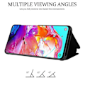 Miniatyrbild 4 av 4: Coque - CADORABO - A70 / A70s - Clear View - 360-gradigt skydd - Modern design Svart