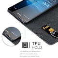Miniatyrbild 2 av 4: Coque portefeuille - CADORABO - Nokia Lumia 950 XL - Syntetiskt läder - Magnetisk stängning - 360° flip Svart