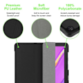 Miniatyrbild 4 av 4: Fodral till Huawei MatePad T 10 / T 10s - CADORABO - Satin Black - 360° skydd - konstläder - Variabelt stöd SVART SATIN