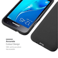 Miniatyrbild 2 av 4: Samsung Galaxy J1 2016 (6) FROST BLACK Fodral Cadorabo FROST TPU Silikonskydd Fodral Skydd Ultra Slim Fin Bumper