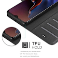 Miniatyrbild 4 av 4: Coque - CADORABO - OnePlus 6T - Similläder - Ställfunktion - Magnetstängning Svart