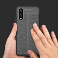 Miniatyrbild 3 av 4: Coque - CADORABO - Huawei P20 - Skydd i silikon TPU - Syntetisk läder - Elegant design Svart