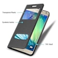 Miniatyrbild 2 av 4: Samsung Galaxy A3 2015 (5) Fodral i COMET BLACK av Cadorabo (Design VIEW) Helt skyddsfodral med flipskydd, stativ