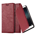 Miniatyrbild 1 av 4: Huawei MATE S fodral i APPLE RED från Cadorabo (INVISIBLE MAGNETIC CLOSURE Design) Helt skyddande fodral med flip flik