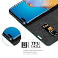 Miniatyrbild 4 av 4: Coque - CADORABO - Huawei P40 PRO - Syntetiskt läder - Magnetisk stängning - Ställfunktion Grön